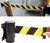 YuegoO Retractable Wall Mounted Caution Tape Indoor and Outdoor Caution Tape for Crowd Control Barriers and Line Separations Guardrail (Size : 2M)