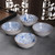 AnBnCn Large Salad Soup Ramen Bowls, 40 Ounces Super Stackable Round Fine Porcelain Cereal Pasta Serving Bowl Sets, Microwavable Ceramic Bowls, Set of 4 (Assorted Patterns)