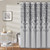 Lush Decor Lucia Shower Curtain, 72" x 72", Light Gray