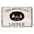 Personalized Vintage Distressed Look Lodge Metal Room Sign (12x18 Inches)