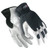 Galeton 9120051-M Max Extra Goatskin Palm Mesh Back Utility Work Gloves with Slip-on Cuff, Medium, White/Black