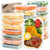 Ensbelei 25oz Plastic Food Prep Containers with Lids, 50Pcs Extra-Thick Meal Prep Container Reusable, Disposable Clear Lunch Boxes, Stackable, Microwaveable, Dishwasher & Freezer Safe