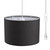 DEWENWILS Plug in Pendant Light, Hanging Light with 15Ft Clear Cord, On/Off Switch, with Black Fabric Lampshade, Hanging Light Fixture for Bedroom, Kitchen, Living Room, Dining Table