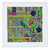 3dRose Image of Blue and Aqua Birds in Lime Cage with Blue Flowers - Quilt Squares (qs_357327_1)