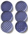 Metahom 10" Ceramic Dinner Plates, Blue and White Porcelain Plate Set, Serving Dishes for Pasta, Pancakes, Steak, Salad, Set of 6, Dishwasher & Microwave Safe
