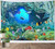 HVEST Dolphin Tapestry Tropical Fish and Coral Reef in Cave under Deep Sea Wall Hanging Ocean Tapestries for Kids Bedroom Living Room Dorm Birthday Party Wall Decor,60Wx40H inches