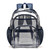 KUI WAN Clear Backpack, Clear Bag Stadium Approved Large Clear Backpack Heavy Duty PVC Transparent Clear Bag for Stadium,School,Navy Blue