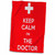 3D Rose Keep Calm Im The Doctor. Red. TWL_193554_1 Towel, 15" x 22", Multicolor