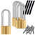 KAWAHA 81/40L-4P Long Shackle Keyed Padlock (Keyed Alike, Waterproof, Solid Brass Lock) for Sheds, Storage Unit, School, Gym Locker, Fence, Toolbox, Hasp, Storage - 1-9/16 in. (40 mm L) *4