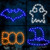 Retisee 4 Pcs Large Halloween Window Lights 9.4-13.8 Inch Witch Hat Ghost Bat Boo Window Lights Halloween Window Silhouette Light for Window Door Indoor Outdoor Halloween Hanging Decorations