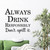 Wall Decal Stickers Always Drink Responsibly Mural Wall Decal Sticker Bible Verse Christian Scripture Wall Decal for Decor for Classroom Farmhouse Store 24in Birthday Gift to Home