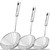 Anaeat Stainless Steel Spider Strainer Skimmer, Set of 3 Professional Kitchen Pasta Strainer Spoon with Long Handle - Asian Strainer Ladle Wire Skimmer Spoons for Cooking and Frying (4.5"+5.3"+6.1")