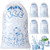 Ice Bags 8 lb with Drawstring, 50 Count Ice Bags for Ice Machine, Heavy-Duty Reusable Ice Cube Bags, Portable Storage and Freezer Keeper