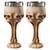 Design Toscano Gothic Scare Skull Goblet Drinking Cups, Set of Two, 7 Inch, Faux Bone Finish, 2 Count