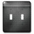 3dRose LSP_213608_2 Silver and Black Metal Effect Hexagon Pattern Double Toggle Switch