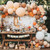 Monlot Woodland Baby Shower Decorations 140 Pcs Orange White Gray Balloon Garland Kit Nude Brown Balloon Arch for Fall Natural Birthday Wedding Bridal Shower Party decorations