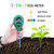 longsen Soil PH Meter 3-in-1 Soil Test Kit Soil Moisture Meter Soil Light Tester