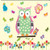 Rikki Knight Green Heart Owl on Deco Design Double Toggle Light Switch Plate