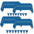 Oojami 4 Pack Bandana Western Theme Plastic Table Cover 54" x 108" Includes 2 Pennants (Blue)