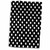 3D Rose White Polka Dots on Classy Black-Classic Retro Fifties Elegant Spots Pattern TWL_56686_1 Towel, 15" x 22"