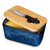 Ceramic Butter Dish Keeper Container - Vicrays Porcelain Airtight Lid Butter Container with Knife for Countertop - Large Butter Keeper Crock for West or East Coast Butter - Blue