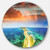 Designart Metal Artwork-Disc of 23, 23X23-Disc of 23 inch, Blue