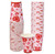 50 Valentine's Day Disposable Cups 9 oz. Valentine Hearts Paper Party Cup Holiday Valentines Pink Red Heart Love Design for Beverage Drinks Drinking Cup Dinner Wedding Supplies Dinnerware Decorations