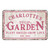 Pattern Pop Personalized Vintage Distressed Look Tulip Garden Metal Room Sign (4x6 Inches)