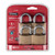 Brass padlocks, 40mm, short hook, blister 4 pcs