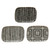 Creative Co-Op Stoneware Plate with Pattern & Gold Electroplating, 3 Styles Dinnerware, Black