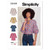 Simplicity Misses' Top Sewing Pattern Kit, Code S9469, Sizes 6-8-10-12-14, Multicolor
