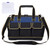 Tool Bag, 17 Inch Wide Mouth Tool Bags with Water Proof Molded Base Heavy Duty Tool Bag Organizer with Adjustable Shoulder Strap Rubber Soft Handle