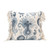 Creative Co-Op Stonewashed Woven Cotton Blend Pillow with Ikat Pattern & Tassels, Blue & Cream Color