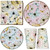 Butterfly Party Supplies Tableware Set 24 9" Paper Plates 24 7" Plate 24 9 Oz Cups 50 Lunch Napkin for Spring Butterflies Bridal & Baby Shower Wedding Summer Birthday Decorations Disposable Dinnerware