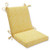 Pillow Perfect Outdoor | Indoor Herringbone Egg Yolk Squared Corners Chair Cushion