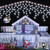 Ollny Icicle Christmas Lights Outdoor-720LED 60FT Cold White Fairy String Lights-8 Modes Connectable Timer IP44 Waterproof with Remote Plug in for House Roof Yard Patio Indoor Christmas Decorations
