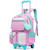 ZBAOGTW Rolling Backpack for Girls Kids Backpack with Wheels for School Trolley Rolling Backpack for Kindergarten Elementary