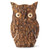 Forest Decor Wooden Owl Figurines Home Decorations - Large Decorative Rustic Owl Statue for Living Room - Wood Animal Figurine Night Owl Tabletop Ornaments - Hand Carved Gift for Owls Lovers - Large
