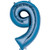 Anagram Balloons Foil Balloon 2829701 Number 9-Blue, 34"