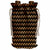3dRose Modern Image Of Bronze Metal Wavy Lines and Dots Pattern - Wine Bags (wbg_355593_1)