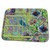 3dRose Image of Blue And Aqua Birds In Lime Cage With Blue Flowers - Dish Drying Mats (ddm-357327-1)