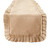 DII Jute Burlap Collection Kitchen Tabletop, Table Runner, 14x108, Ruffle Trim Natural