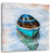 YHSKY ARTS Coastal Canvas Wall Art Hand Painted Turquoise Sailing Boat Painting Pictures Modern Abstract Nautical Artwork for Living Room Bedroom Bathroom Decoration