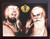 Gurunank Dev Ji and Sikh Guru Guru Gobind Singh ji with his eagle and Sikh symbol Kandha, A Sikh Religious painting poster with frame, must for Sikh family home / office / Sikh Religious/ Gurudwara