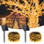 Jnaurb Solar String Lights, 2 Pack 72ft 200 LED Outdoor String Light with 8 Modes, Waterproof Outdoor Solar Fairy Lights for Patio, Garden, Party, Holiday, Christmas Decorations(Warm White)