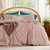 Bedsure Boho Duvet Cover Queen - Boho Bedding, Tufted Queen Duvet Cover for All Seasons, 3 Pieces Embroidery Shabby Chic Home Bedding Duvet Cover Set (Pink, Queen, 90x90'')