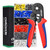 CNAODUN Hexagonal Ferrule Crimping Tool Kit for AWG 23-7 with 1900PCS Wire Ferrules Terminals Self-Adjustable Ratchet Wire Ferrule Crimper
