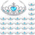 Zhanmai 24 Pcs Tiara Crown Set Princess Crown for Girls Plastic Tiaras Dress up Costume Party Favor Accessories Kid Birthday (Blue)