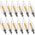 FLSNT LED Candelabra Bulbs, Dimmable CA11 E12 LED Chandelier Light Bulbs, 2700K Soft White, 4W (40W Equivalent), 450LM, 12 Pack