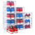 FINESSY Shoe Organizer Shoe Storage Closet, 12 Pack Shoe Rack For Closet Shoe Shelf, Clear Shoe Boxes Stackable, Sneaker Storage Shoe Storage Bins, Shoe Container Shoe Boxes Clear Plastic Stackable